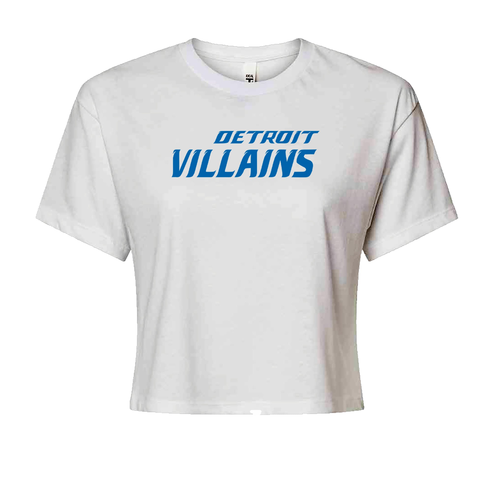 Detroit Villains Grit Football Cropped T-Shirt White