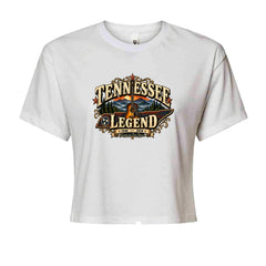 Tennessee Legend Country Music Dolly Cropped T-Shirt White