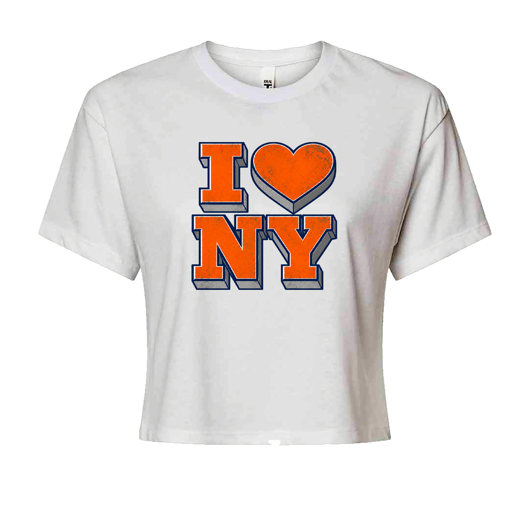 New York City Pride Heart Cropped T-Shirt White