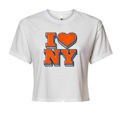 New York City Pride Heart Cropped T-Shirt White