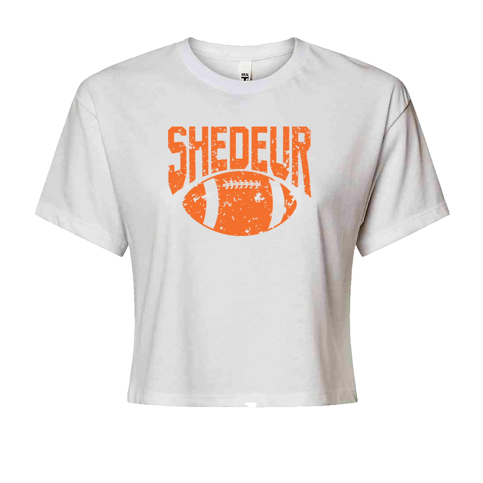 Shedeur Football Cropped T-Shirt White