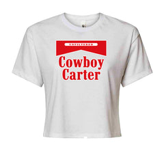 Cowboy Karter Country Act Two Cropped T-Shirt White