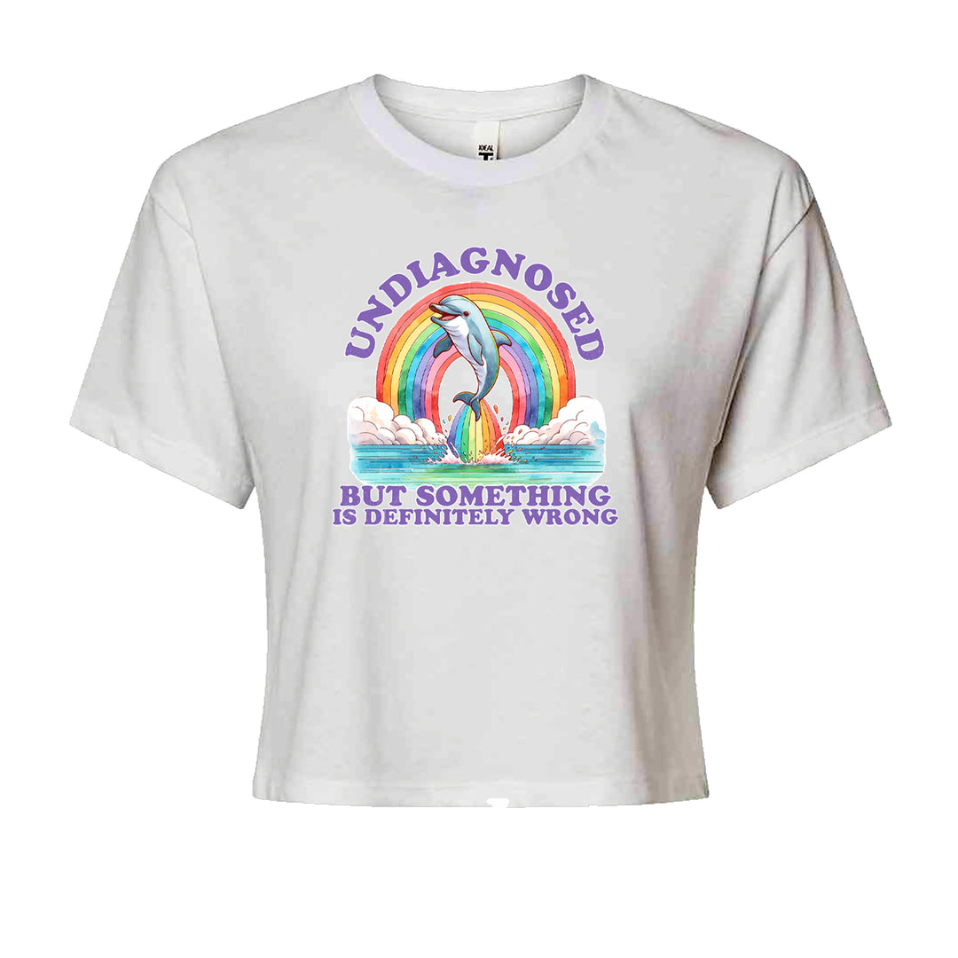 Undiagnosed But Something Is Definitely Wrong Cropped T-Shirt White