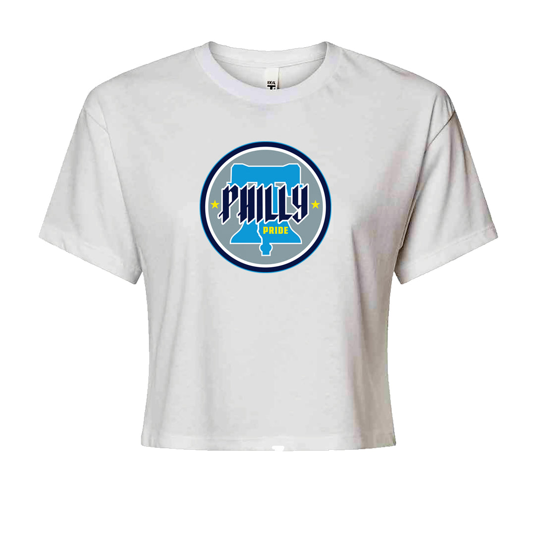 Philly Pride Liberty Bell Cropped T-Shirt White
