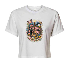 I Will Always Love You Dolly Cropped T-Shirt White