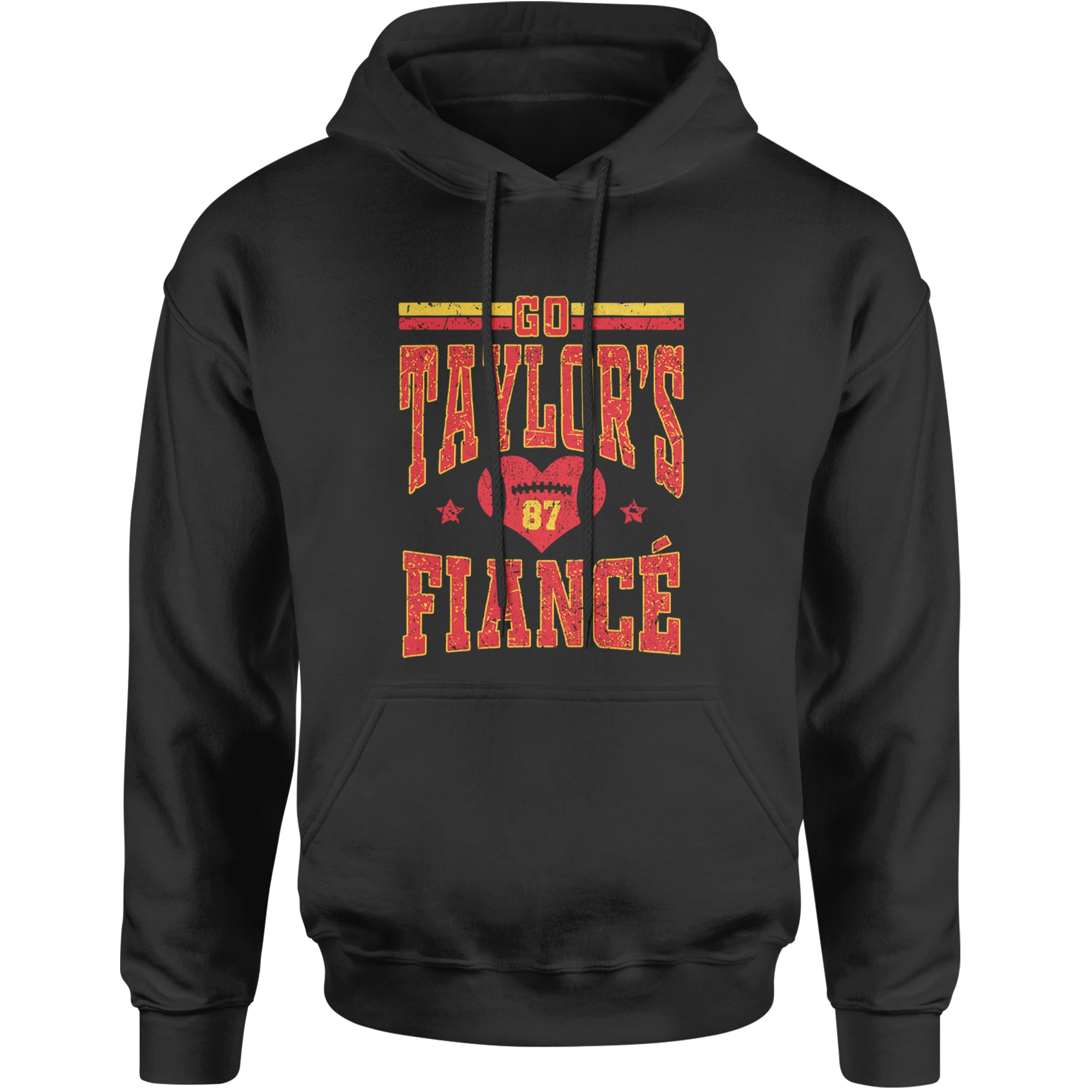 Go Taylor's Fiancé Engagement Game Day Adult Hoodie Sweatshirt Black
