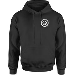 TLC To Love a Canine Dog Rescue White Adult Hoodie Sweatshirt Black