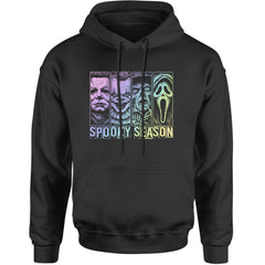 Spooky Season Horror Icons Halloween Adult Hoodie Sweatshirt Black