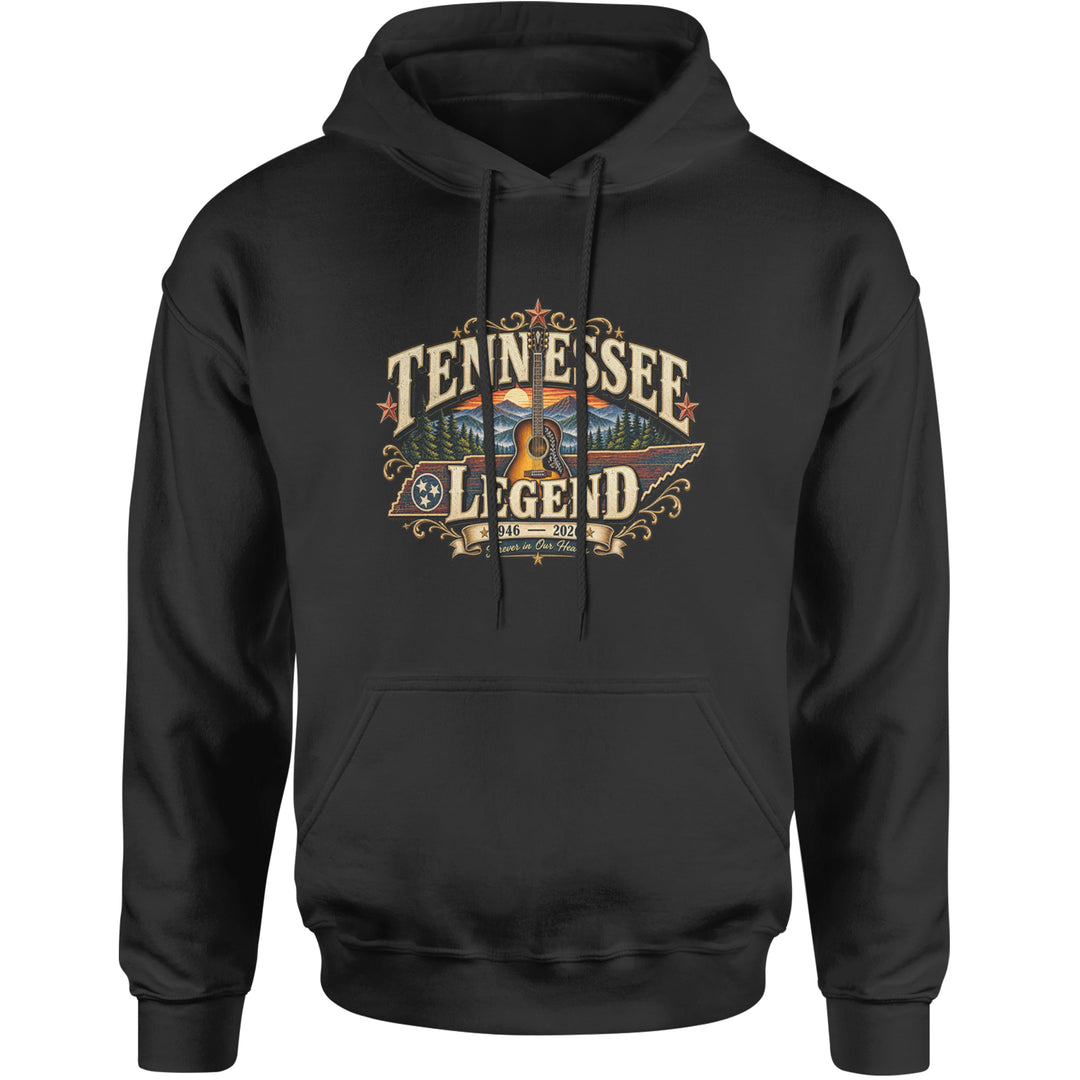 Tennessee Legend Country Music Dolly Adult Hoodie Sweatshirt Black