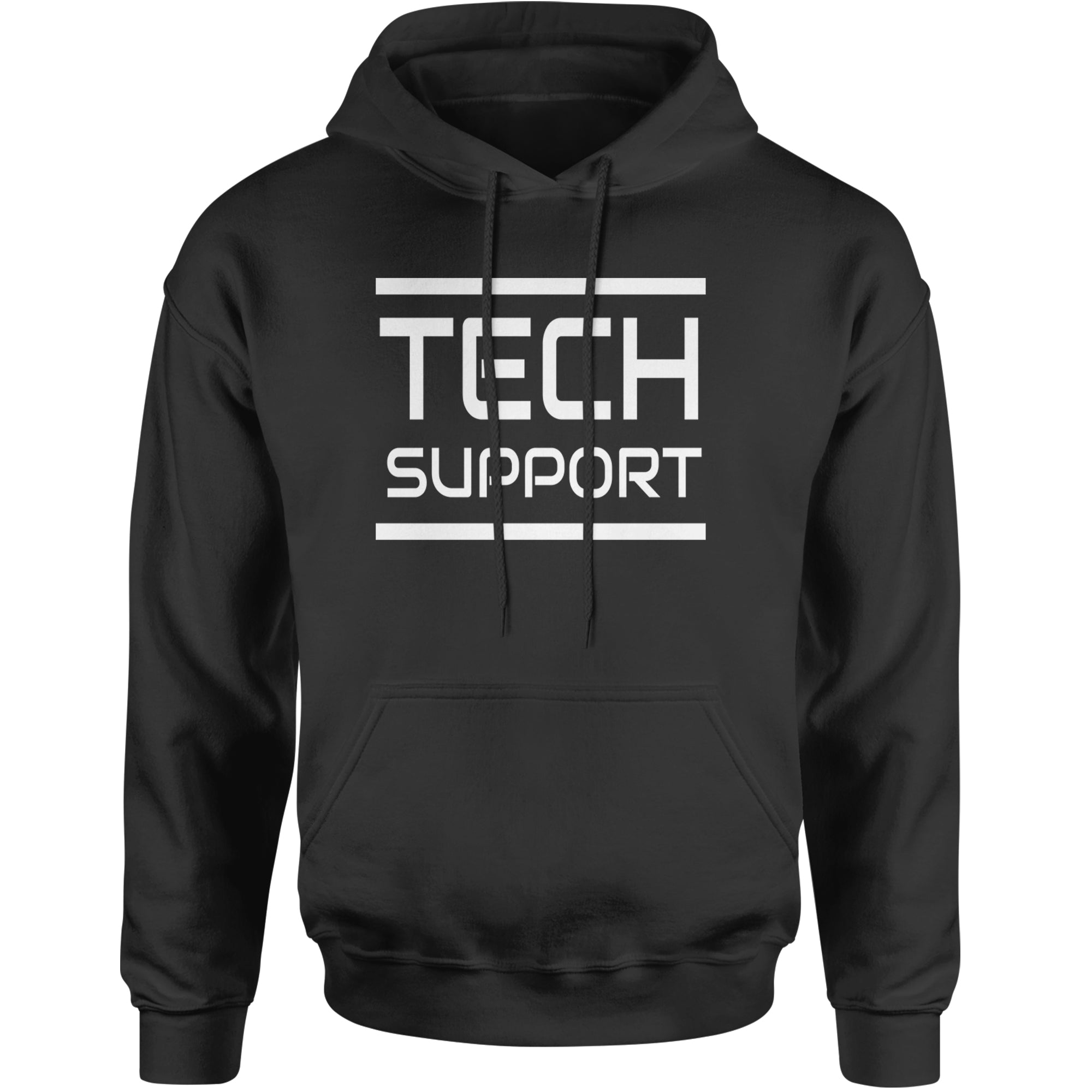 Tech Support Technologist IT Adult Hoodie Sweatshirt Black