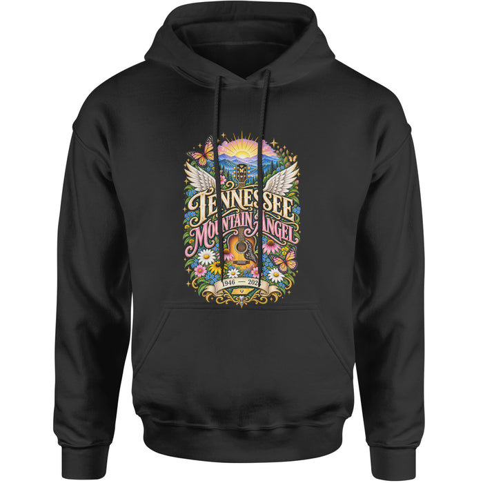 Tennessee Mountain Angel Wings Dolly Adult Hoodie Sweatshirt