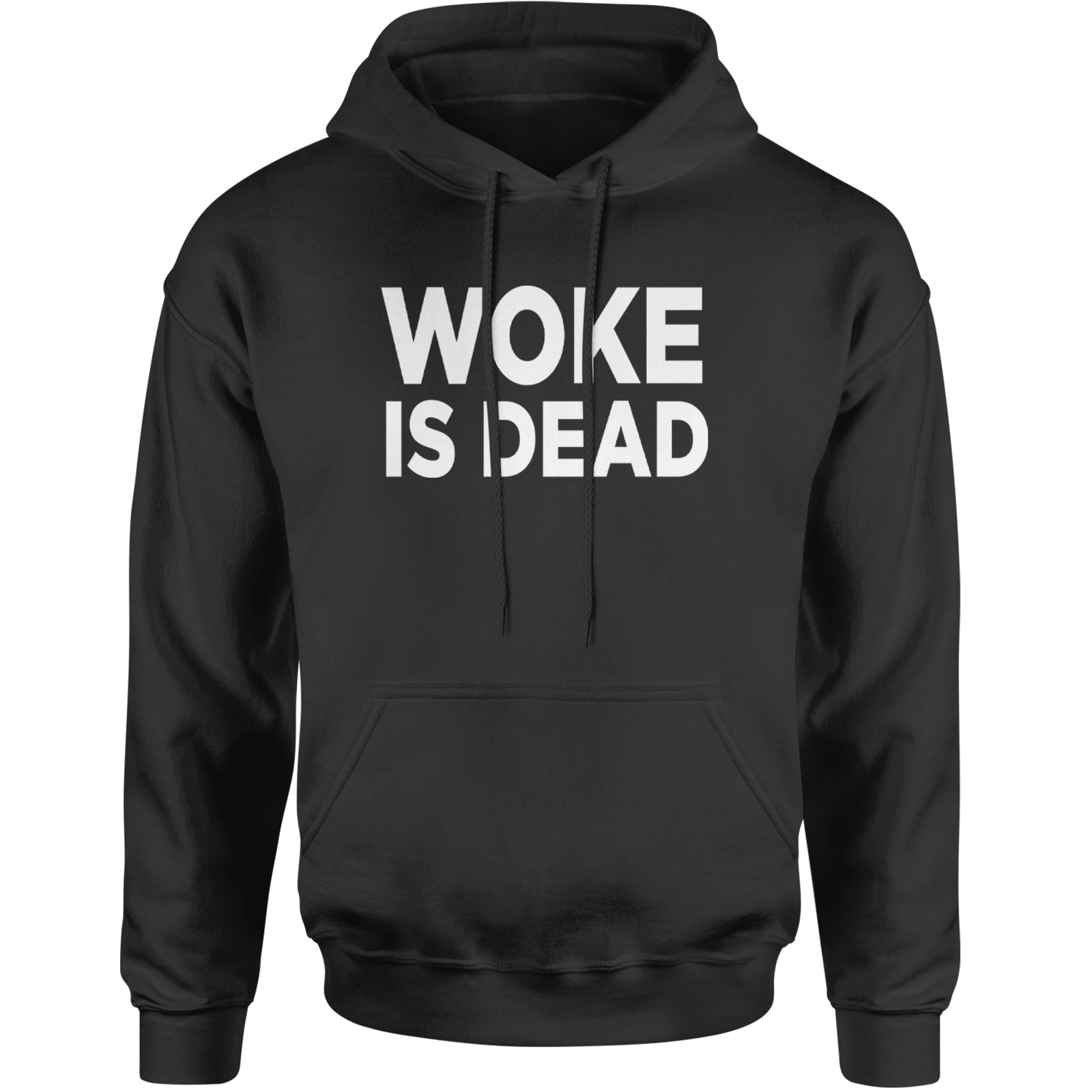 Woke Is Dead Satire Adult Hoodie Sweatshirt Black