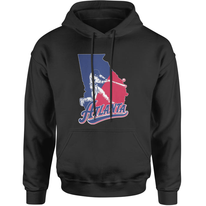 Atlanta Georgia Batter Up Adult Hoodie Sweatshirt