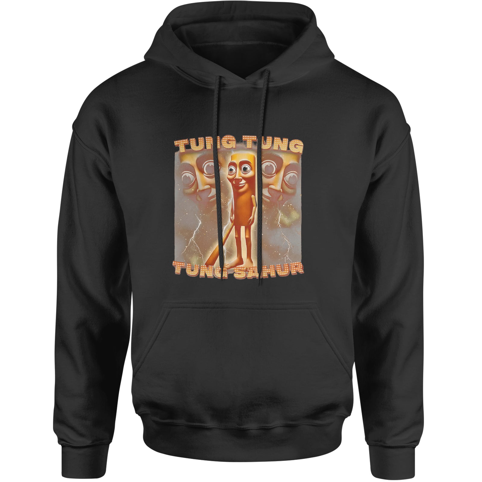 Tung Tung Tung Sahur Enforcer Adult Hoodie Sweatshirt Black