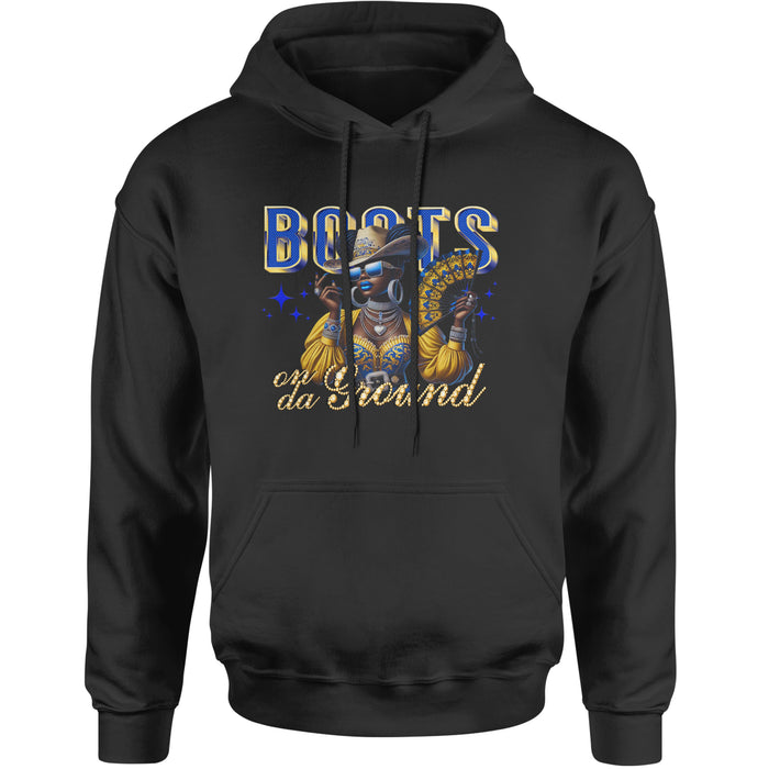 Boots On Da Ground Folding Fan Adult Hoodie Sweatshirt