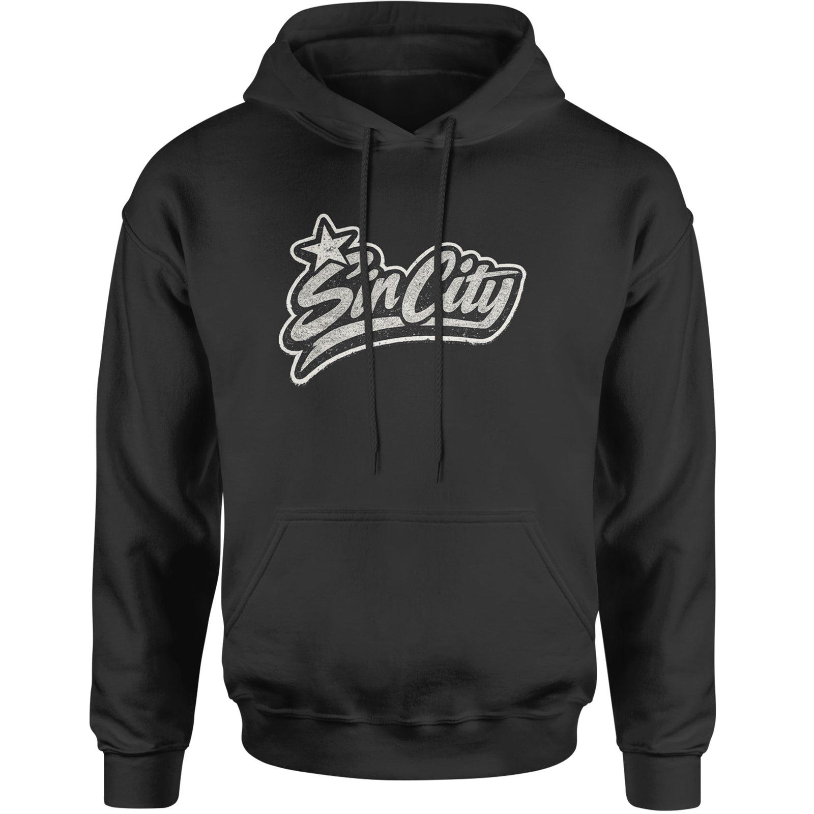 Sin City Vegas Retro Vintage Adult Hoodie Sweatshirt Black