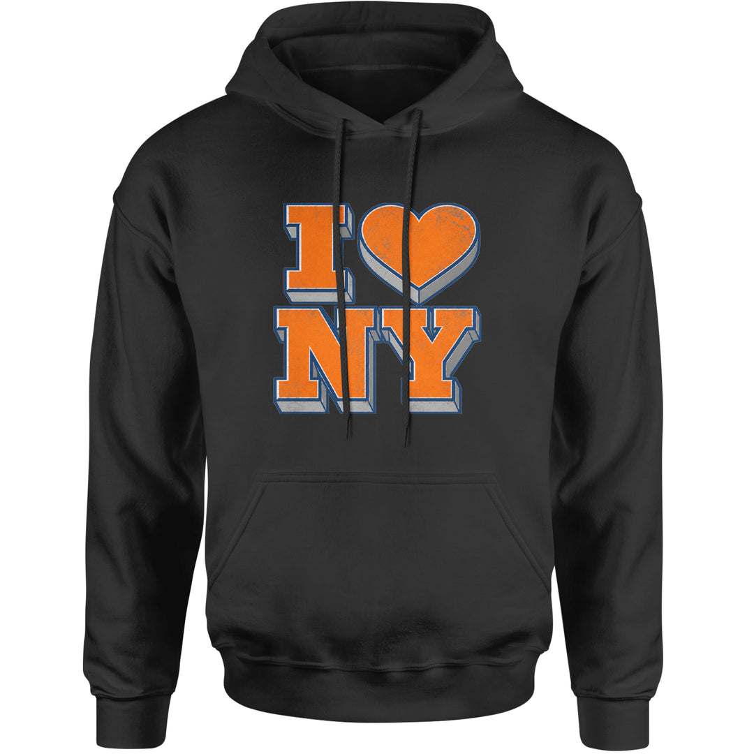 New York City Pride Heart Adult Hoodie Sweatshirt Black