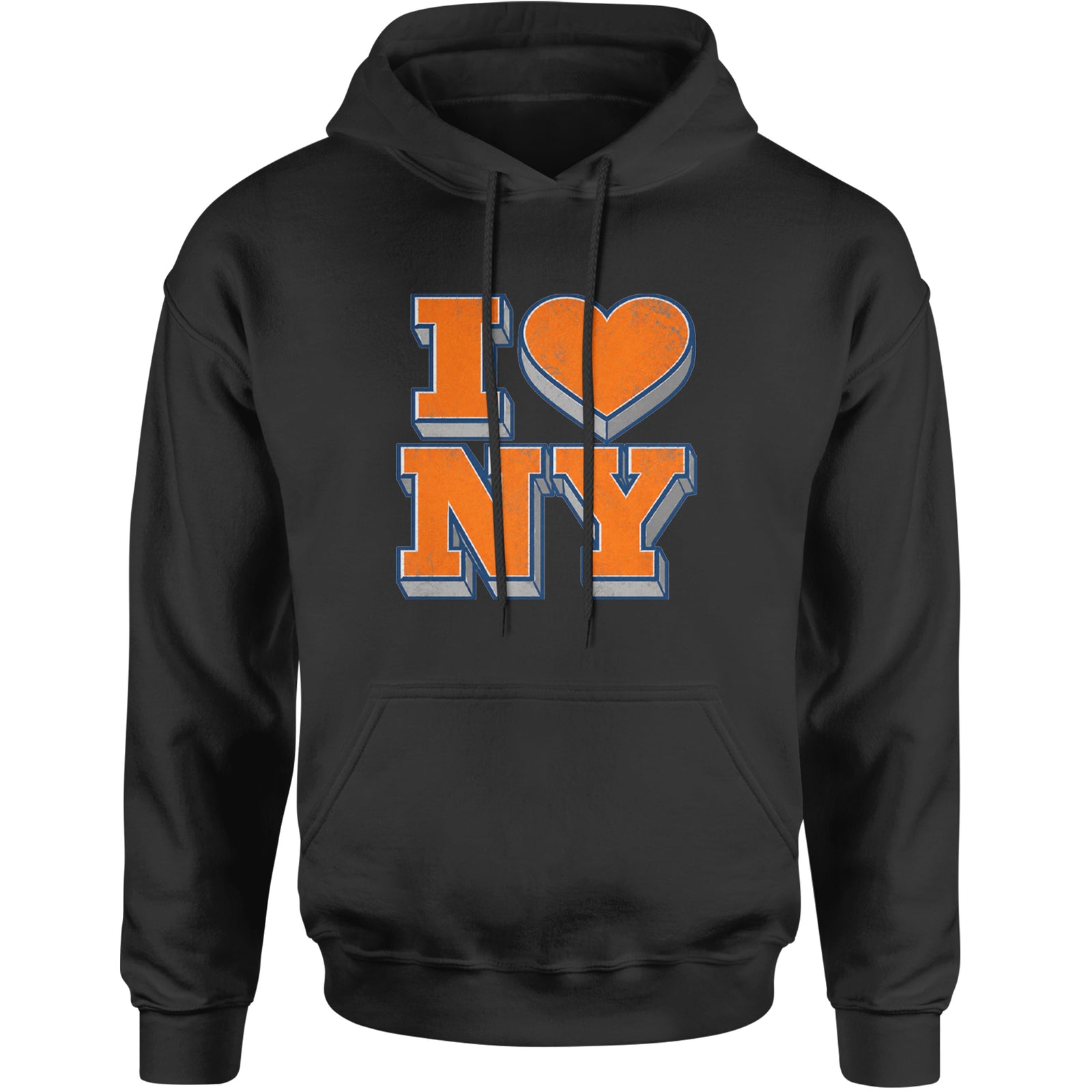 New York City Pride Heart Adult Hoodie Sweatshirt Black
