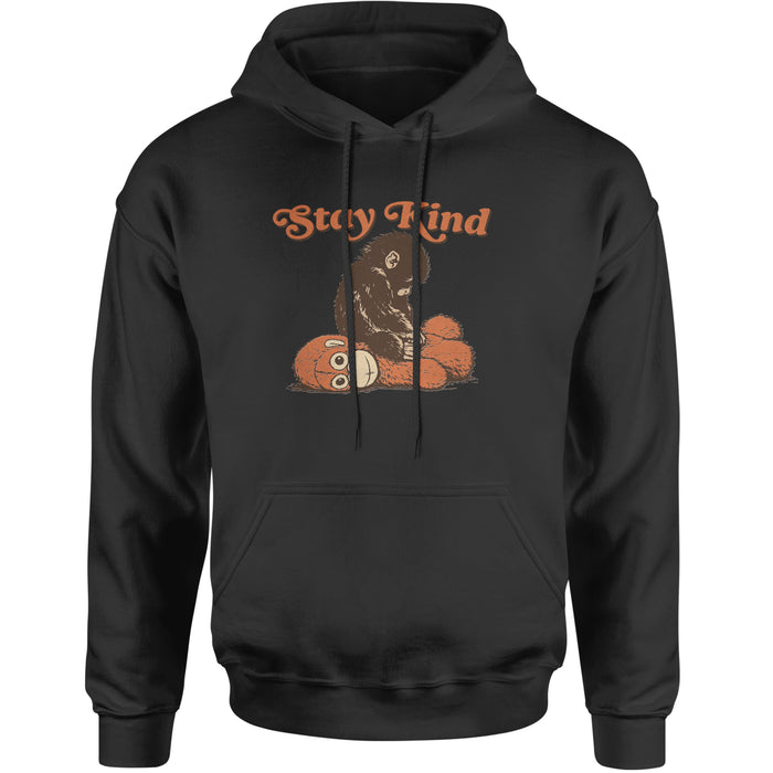 Punch Stay Kind Macaque Adult Hoodie Sweatshirt