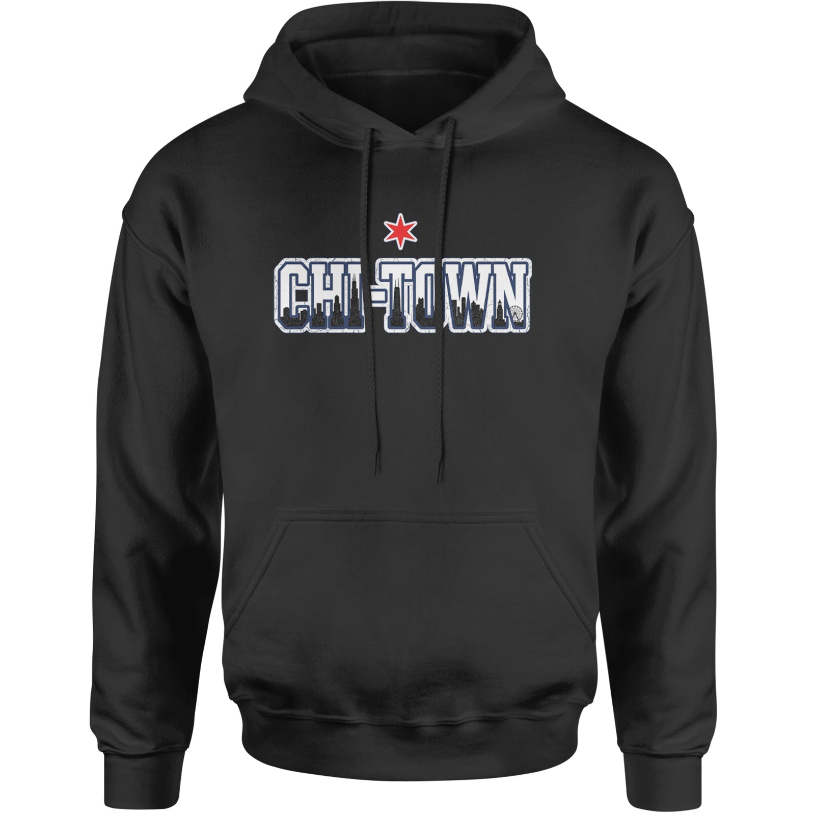 Chicago Chi-Town City Pride Adult Hoodie Sweatshirt Black