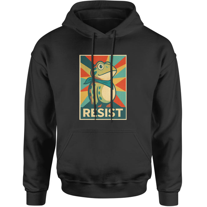 Resist Portland Protest Frog Adult Hoodie Sweatshirt