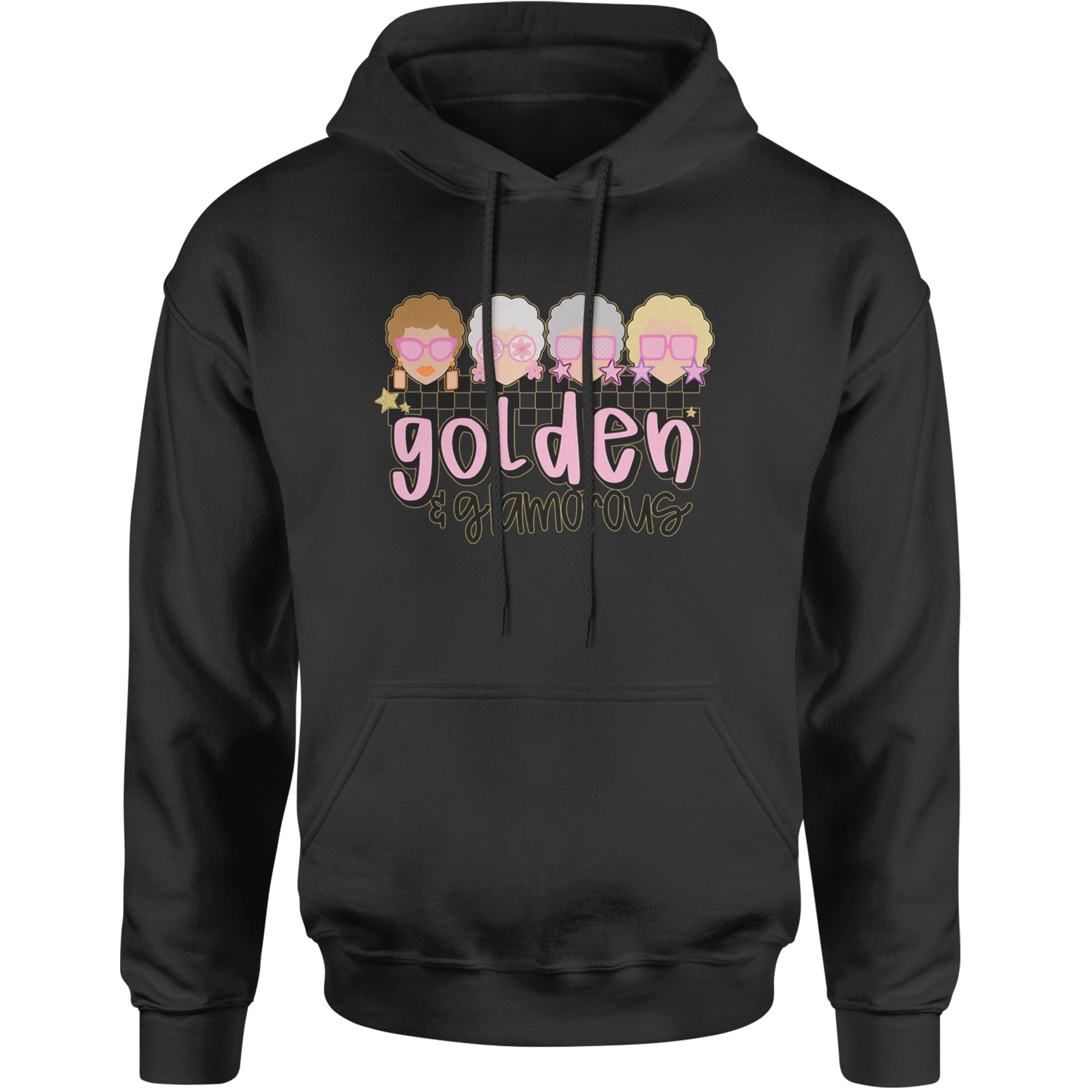 Golden And Glamorous Golden Girls Adult Hoodie Sweatshirt Black