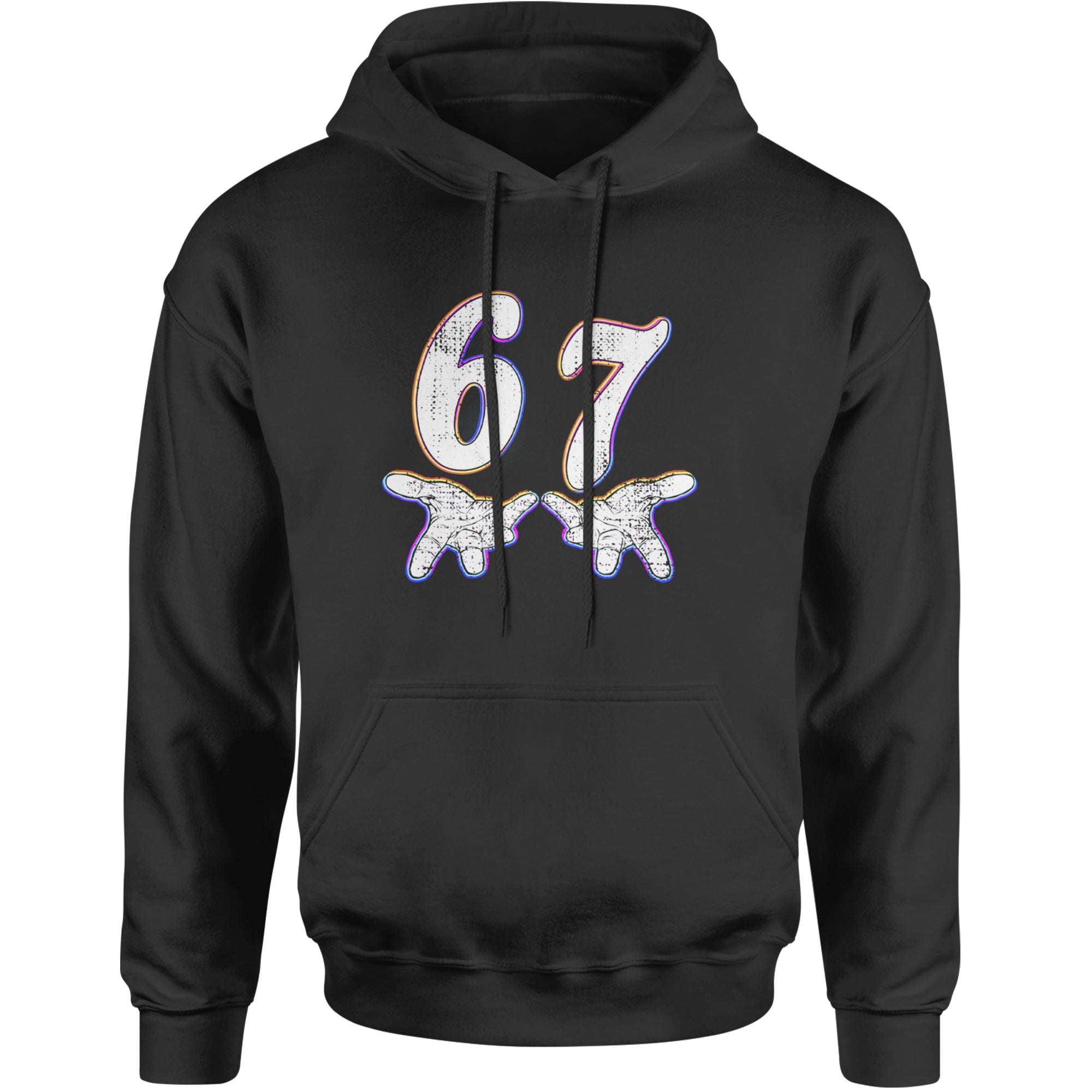 67 Hands Meme Viral Drill Adult Hoodie Sweatshirt Black