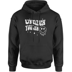 Unclench Your Jaw Festival Rave EDM Adult Hoodie Sweatshirt Black
