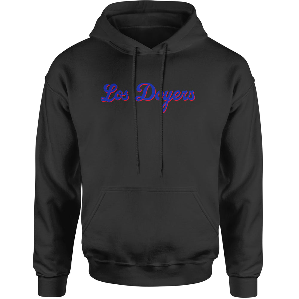 Los Doyers LA Baseball graphic on Unisex Heavyweight Fleece Pullover Hoodie in Black