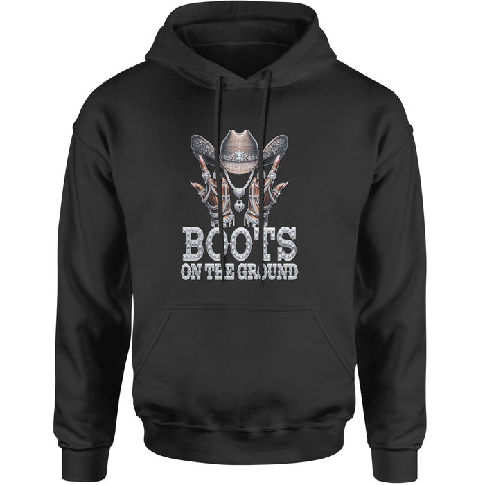Boots On The Ground Bling Adult Hoodie Sweatshirt