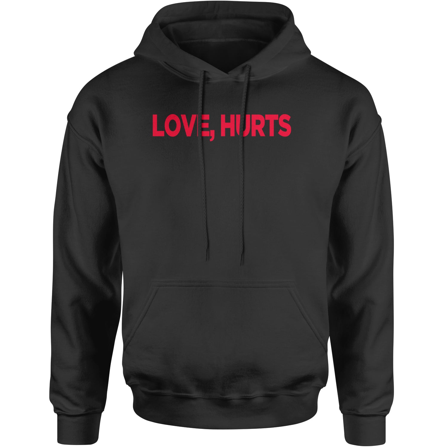 Love Hurts Adult Hoodie Sweatshirt Black