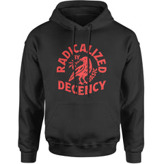 Radicalized by Basic Decency Dove Protest Statement Adult Hoodie Sweatshirt Black