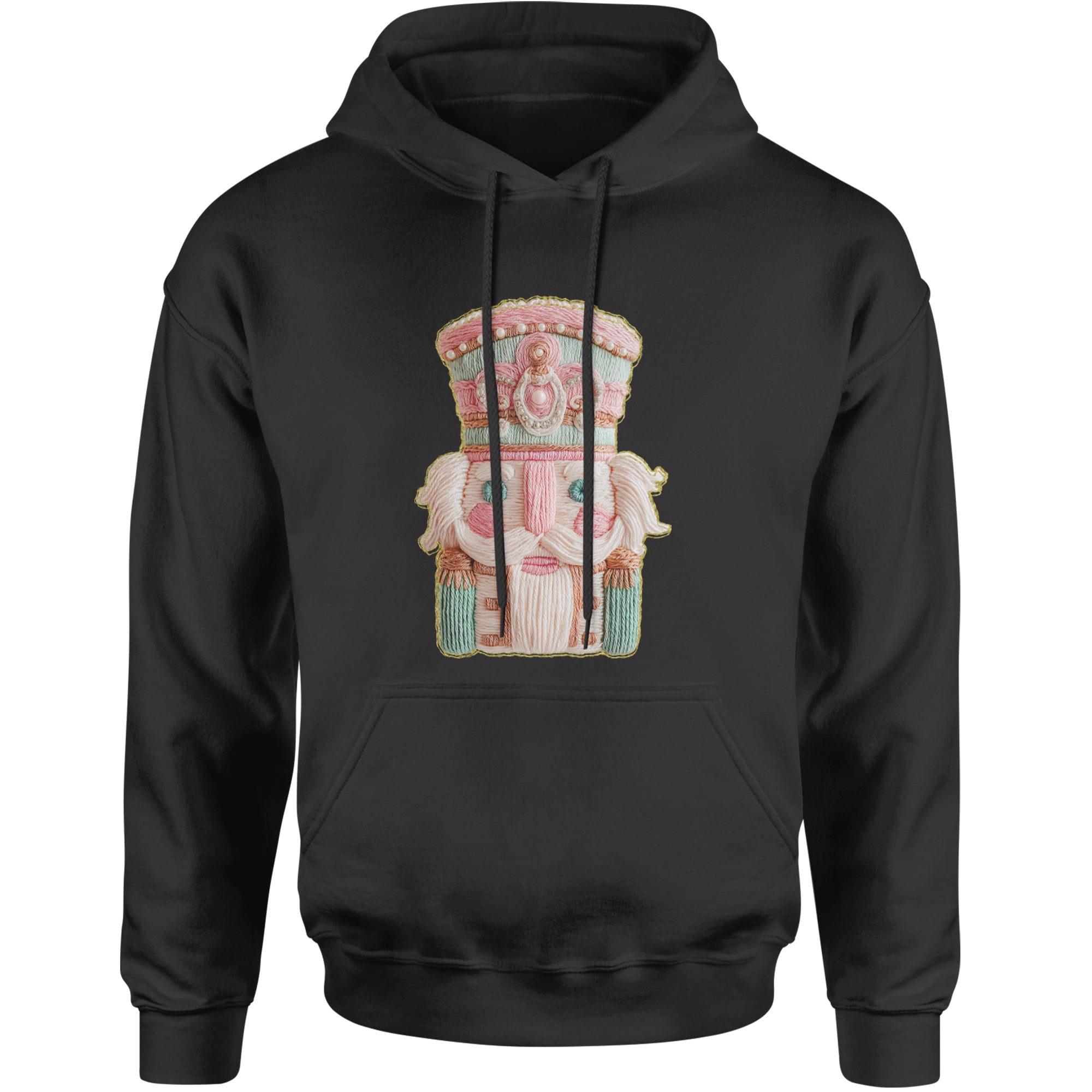 Vintage Nutcracker Embroidery Art Soft Cottagecore Adult Hoodie Sweatshirt Navy Blue