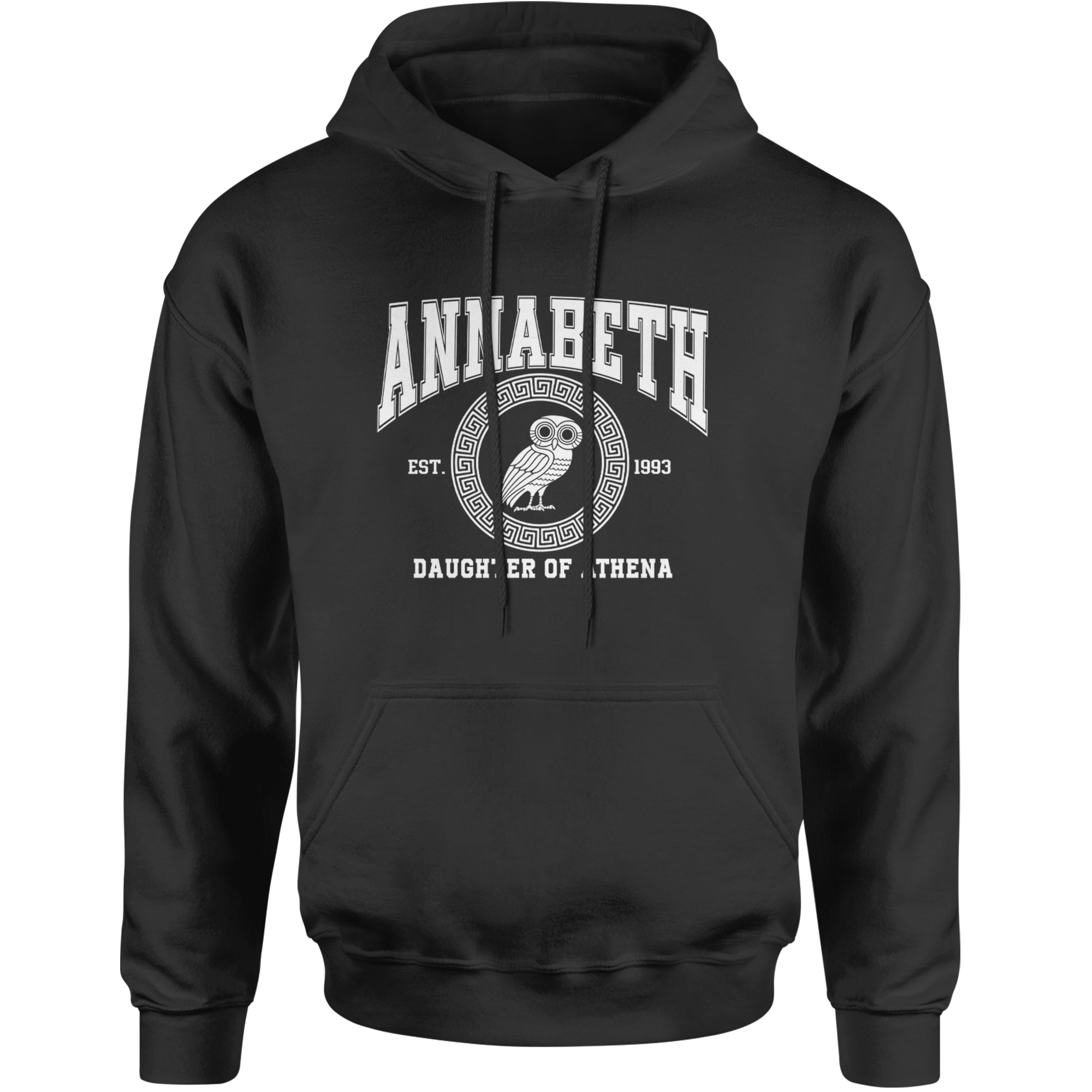 Annabeth Daughter of Athena Owl Wisdom Adult Hoodie Sweatshirt Black