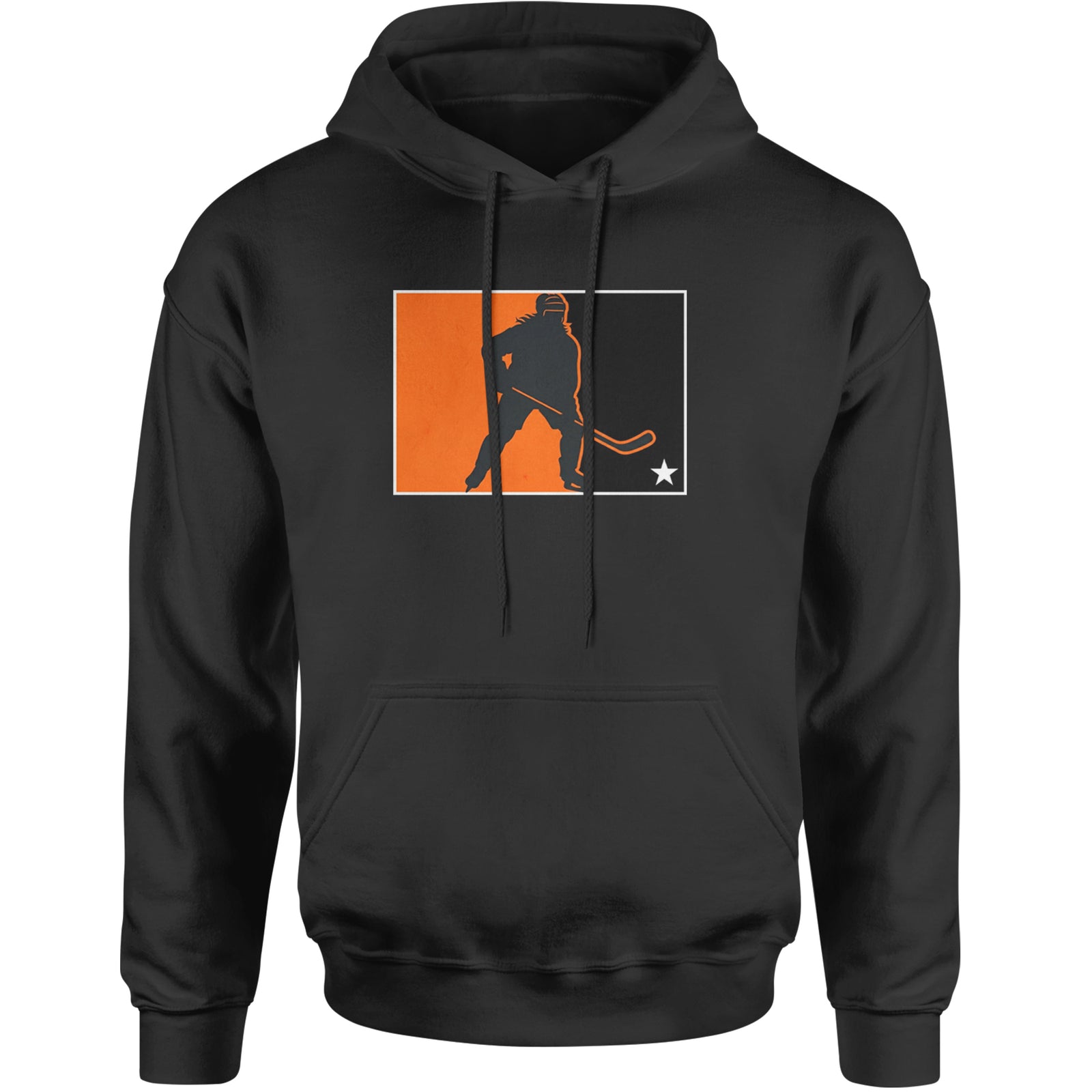 Hockey Enforcer Retro Vintage Adult Hoodie Sweatshirt Black