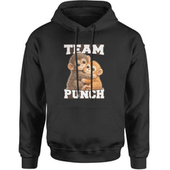 Team Punch Panchi-kun Monkey Adult Hoodie Sweatshirt Black