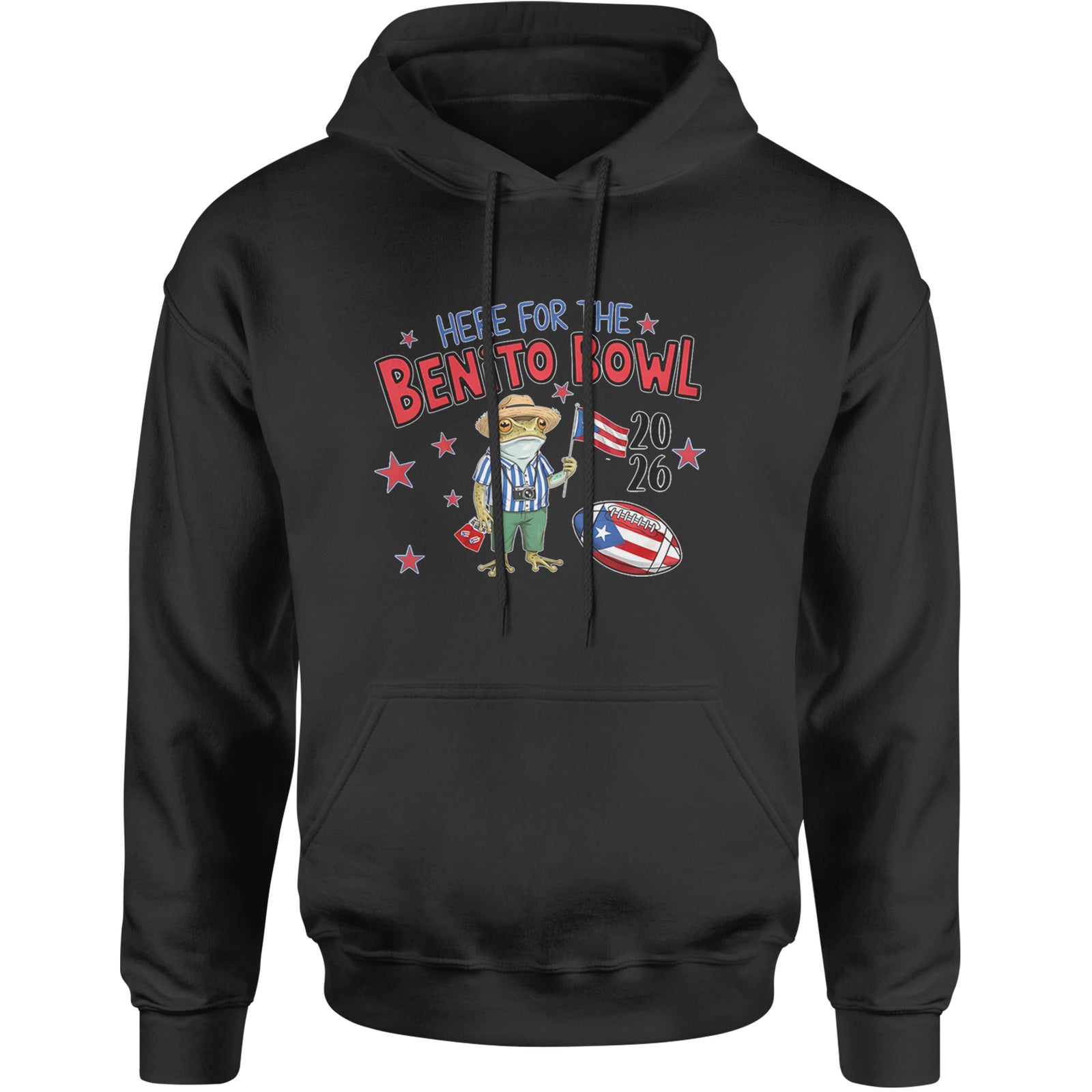 Frog Here for the Benito Bowl Football Adult Hoodie Sweatshirt Black