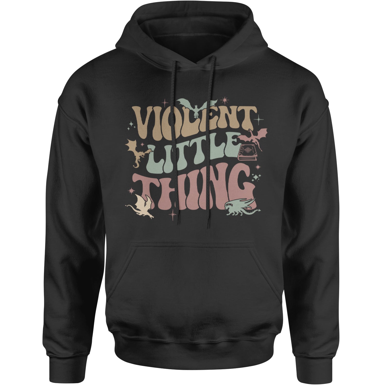 Violent Little Thing Dragon Adult Hoodie Sweatshirt Black