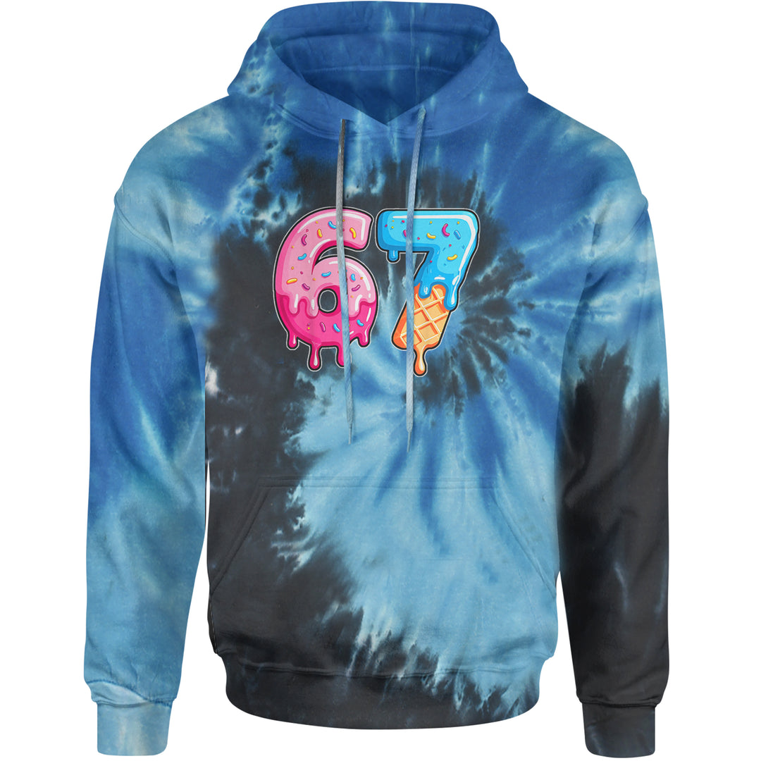 67 Dripping Ice Cream Donut Melt Adult Hoodie Sweatshirt Blue Ocean