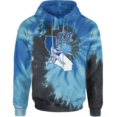 Los Angeles Baseball Batter Up Adult Hoodie Sweatshirt Blue Ocean