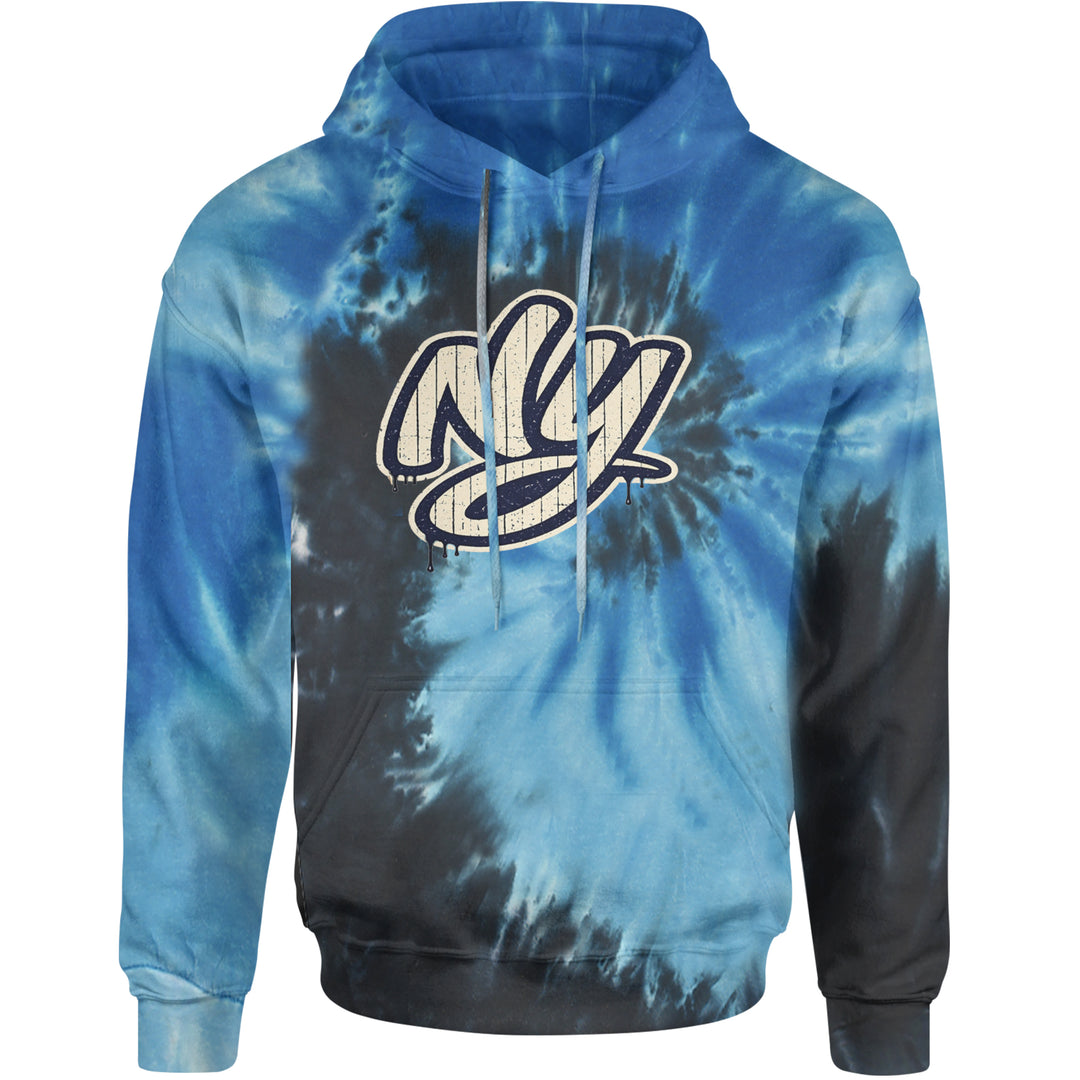 NYC New York City Grunge Street Adult Hoodie Sweatshirt Blue Ocean