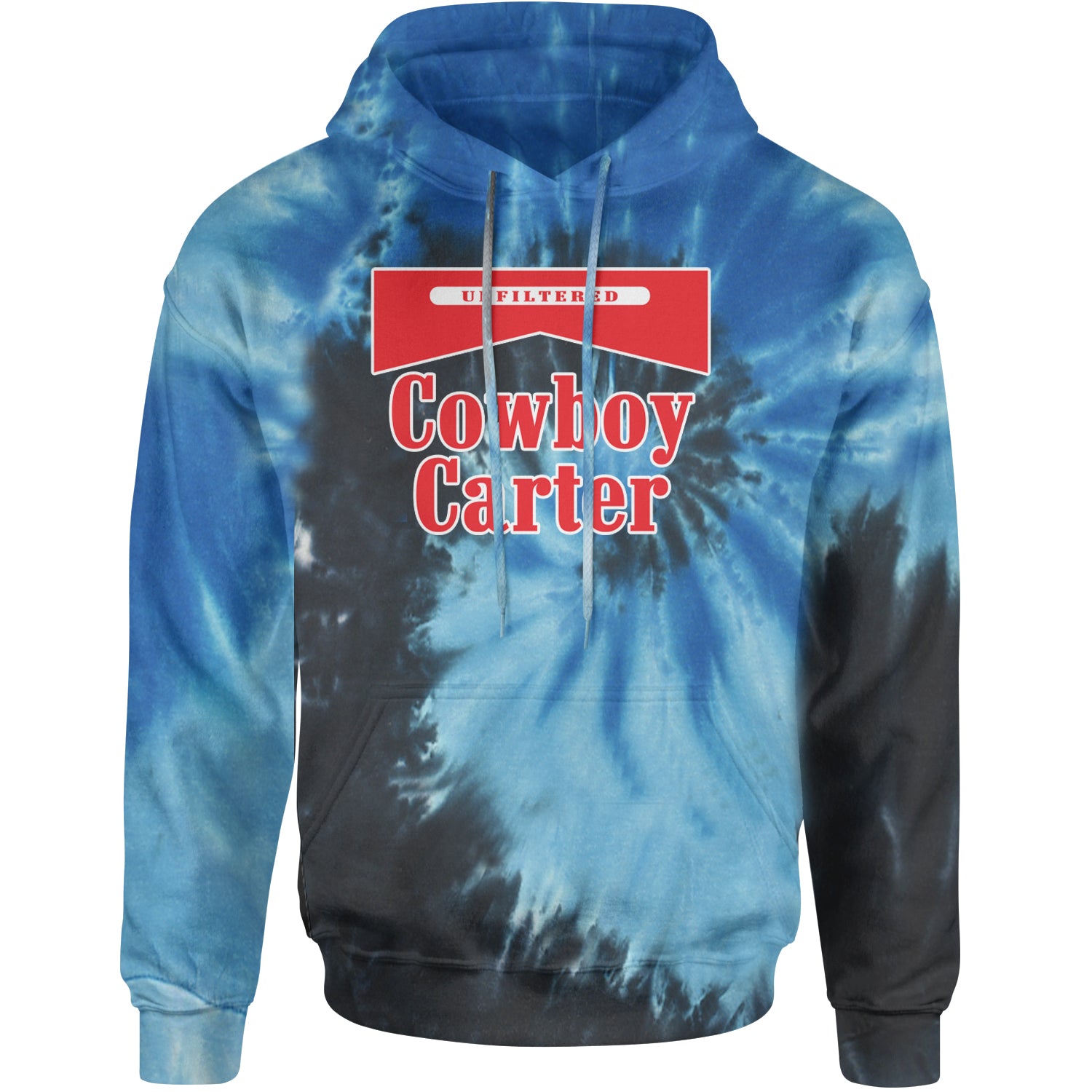 Cowboy Karter Country Act Two Adult Hoodie Sweatshirt Blue Ocean