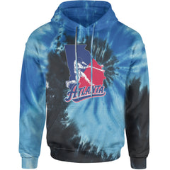 Atlanta Georgia Batter Up Adult Hoodie Sweatshirt Blue Ocean