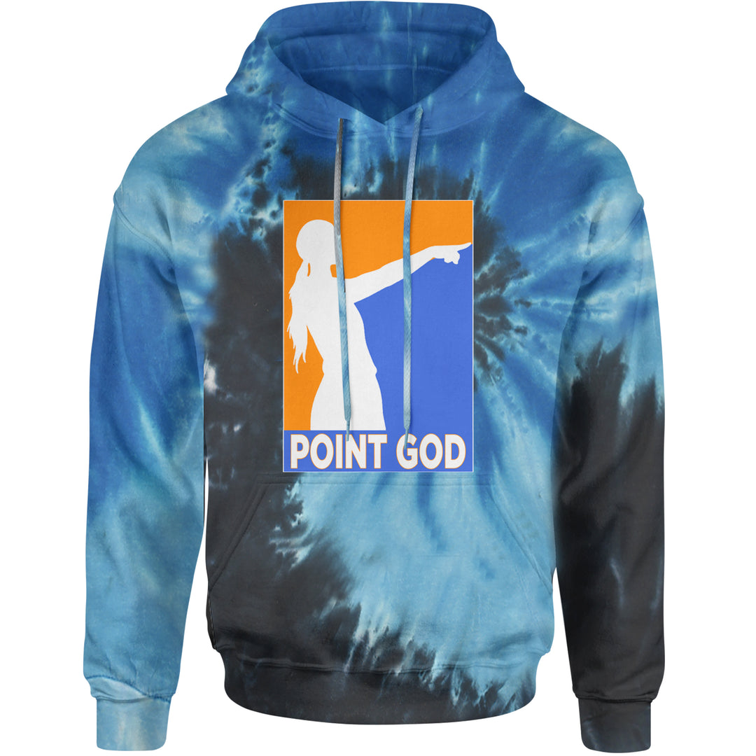 Point God Cunningham Basketball Pointing Meme  Adult Hoodie Sweatshirt Blue Ocean