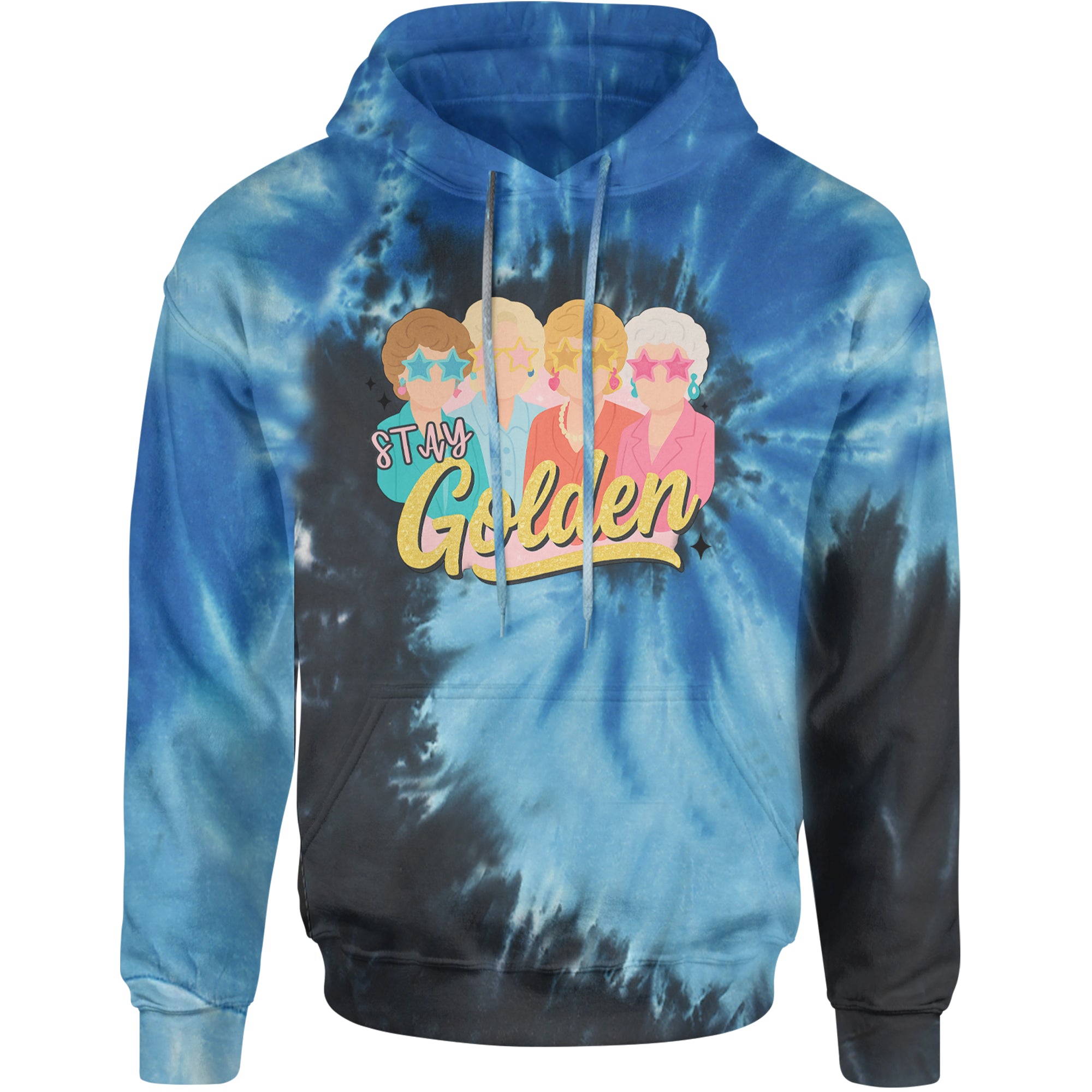 Stay Golden Girls Retro Adult Hoodie Sweatshirt Blue Ocean