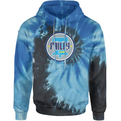Philly Pride Liberty Bell Adult Hoodie Sweatshirt Blue Ocean