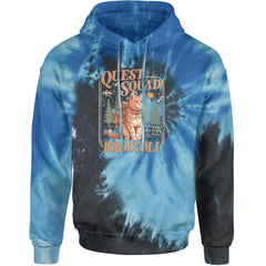 Quest Squad Broccoli Cat Fantasy Reader  Adult Hoodie Sweatshirt Blue Ocean