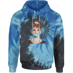 Audrey Hepburn Chewing Bubble Gum American Icon Adult Hoodie Sweatshirt Blue Ocean