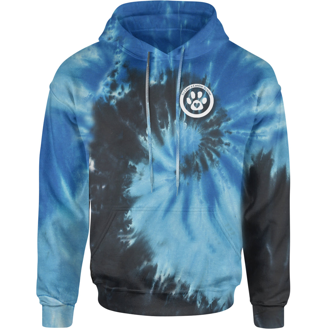TLC To Love a Canine Dog Rescue White Adult Hoodie Sweatshirt Blue Ocean