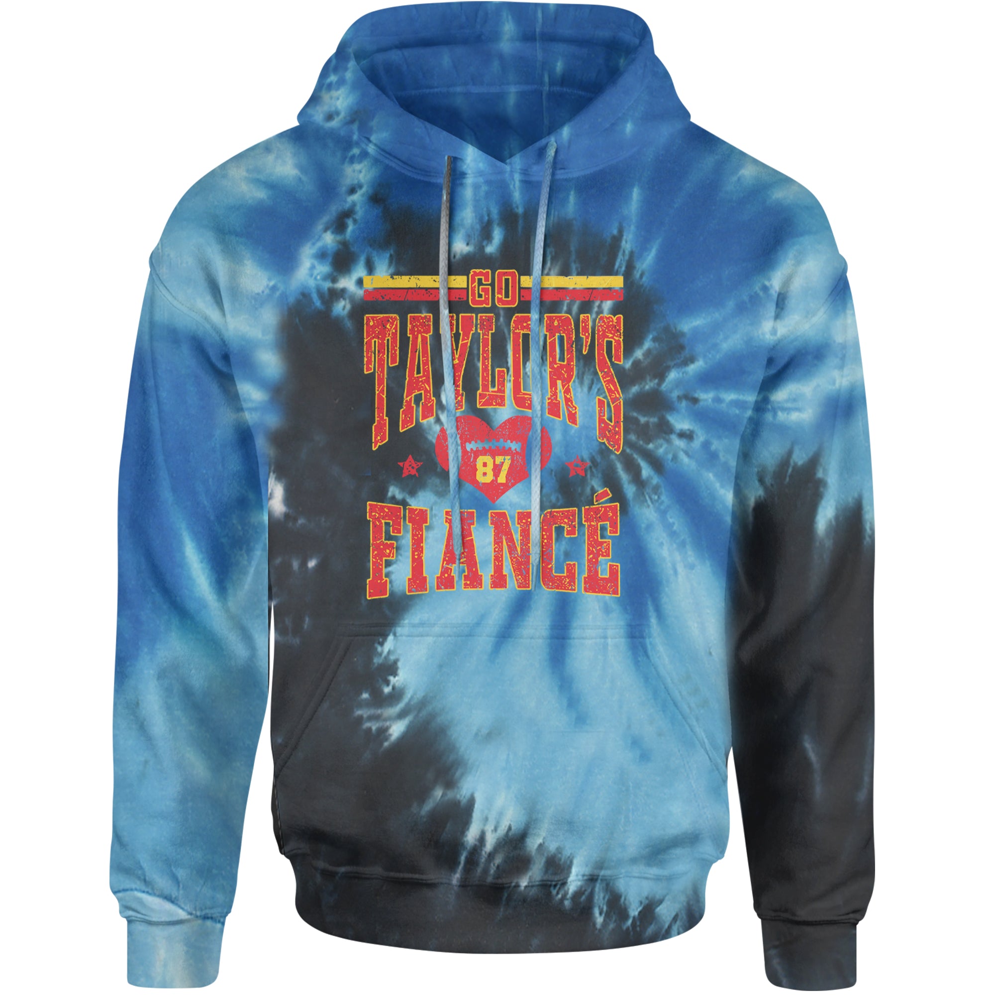 Go Taylor's Fiancé Engagement Game Day Adult Hoodie Sweatshirt Blue Ocean